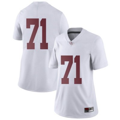 Women's Alabama Crimson Tide #71 Darrian Dalcourt White Limited NCAA College Football Jersey 2403PYAX2